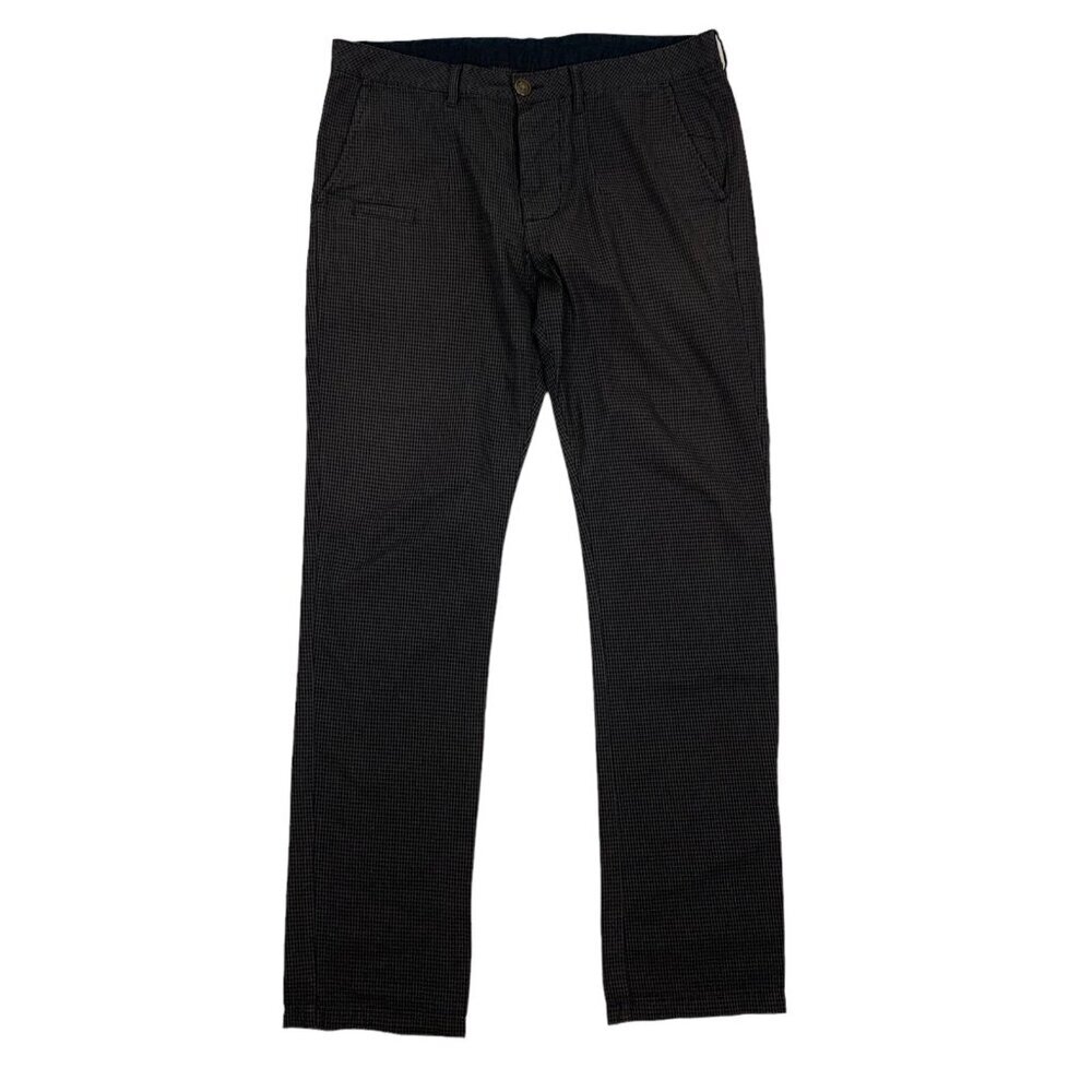 Poe Jeans Mens 34 Brown Flat Front Straight‎ Leg Pants Classic Casual